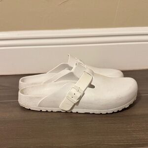 Birkenstock White Rubber Boston Essentials